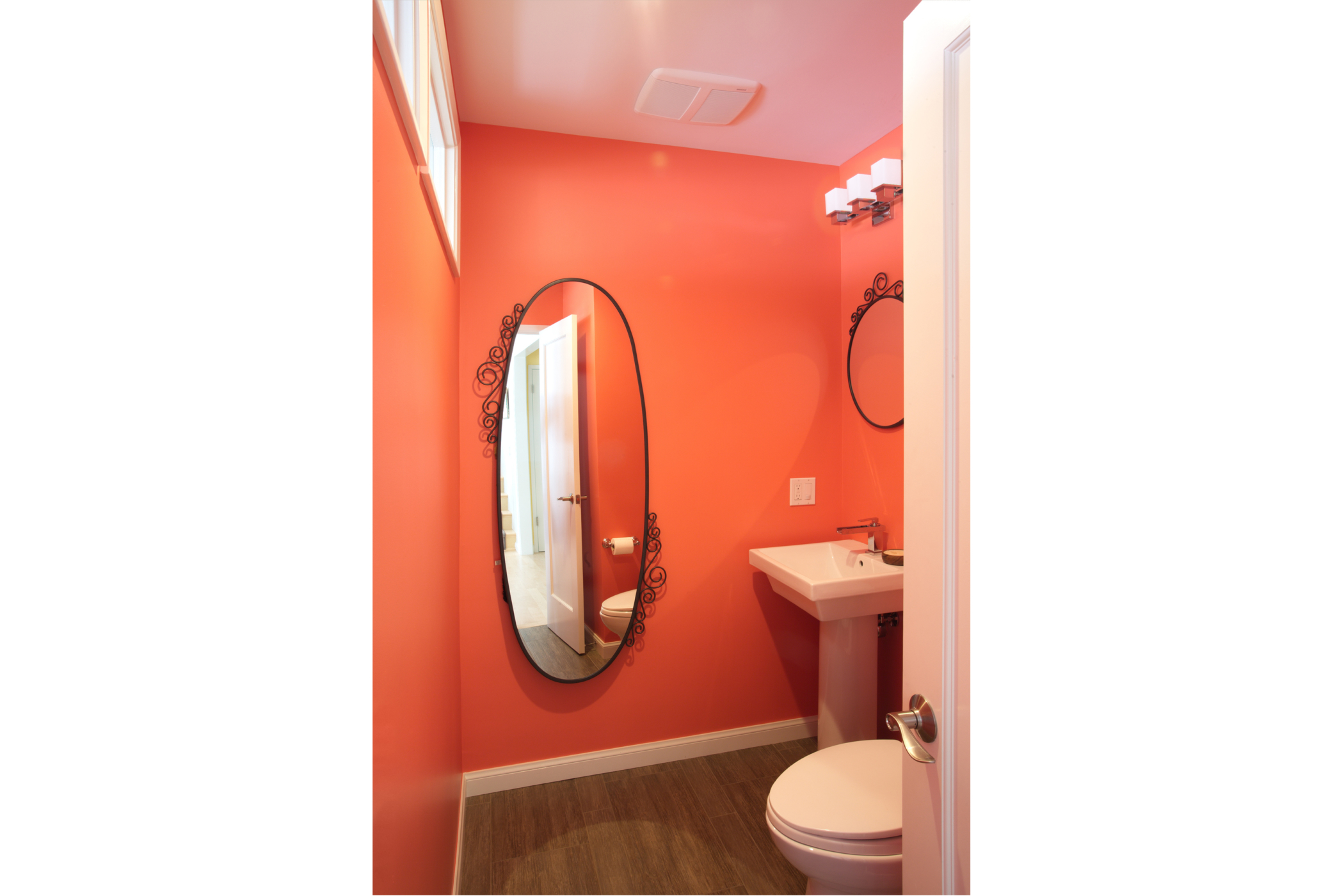 Colorful Sussex Powder Room