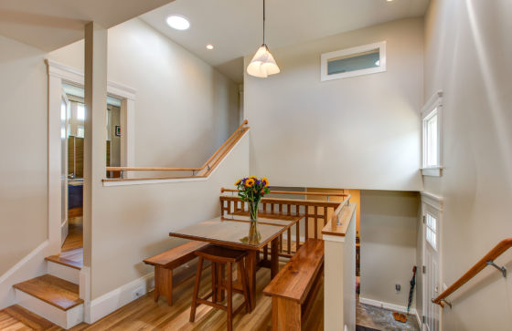 Albany Split-level Addition nook + stairs