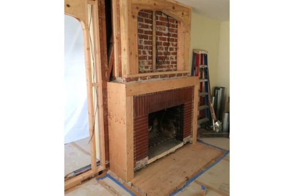 El Cerrito Fire + Water fireplace framing