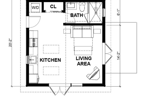 GARAGE TO ADU PROPOSED FLOOR PLAN