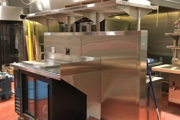 New custom stainless steel for baking area